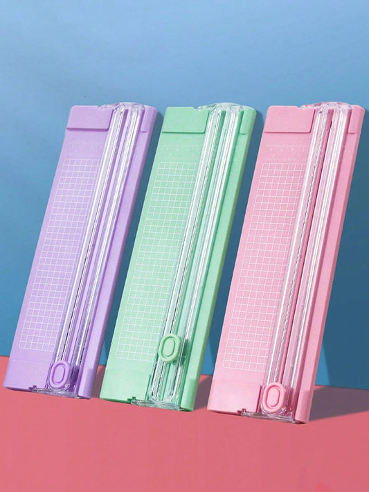 Taglierina per carta A4/A3, Taglierina per carta portatile in plastica, Mini strumento di taglio per foto, Lama da taglio manuale da scrivania