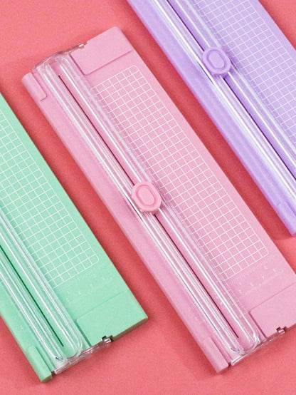 Taglierina per carta A4/A3, Taglierina per carta portatile in plastica, Mini strumento di taglio per foto, Lama da taglio manuale da scrivania