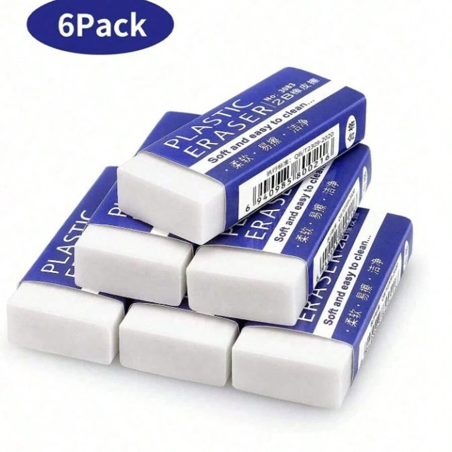 Gomme da cancellare per scuola/ufficio, gomme da disegno bianche, gomme per artisti, puliscono e rimuovono senza danneggiare la carta, adatte per studenti, colori/stili casuali
