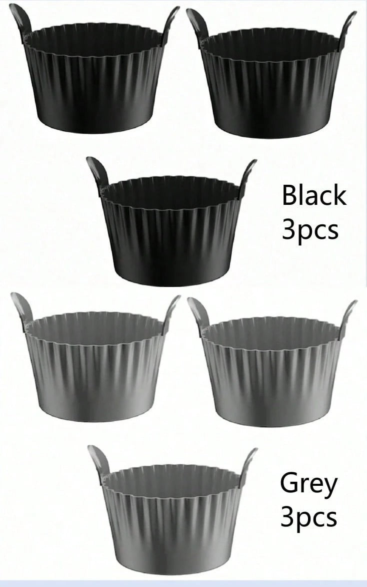 Tazze in silicone riutilizzabili per friggitrice ad aria - Stampi per uova e torte, accessorio da cucina essenziale per una cottura a vapore sana