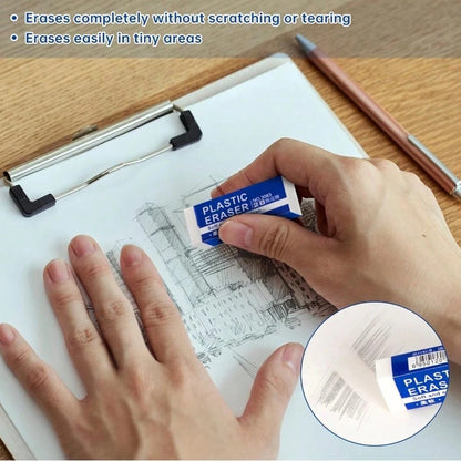 Gomme da cancellare per scuola/ufficio, gomme da disegno bianche, gomme per artisti, puliscono e rimuovono senza danneggiare la carta, adatte per studenti, colori/stili casuali