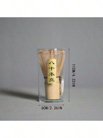 Frullatore tradizionale giapponese per matcha in bambù dorato fatto a mano, set da tè realizzato in bambù biologico durevole e sostenibile