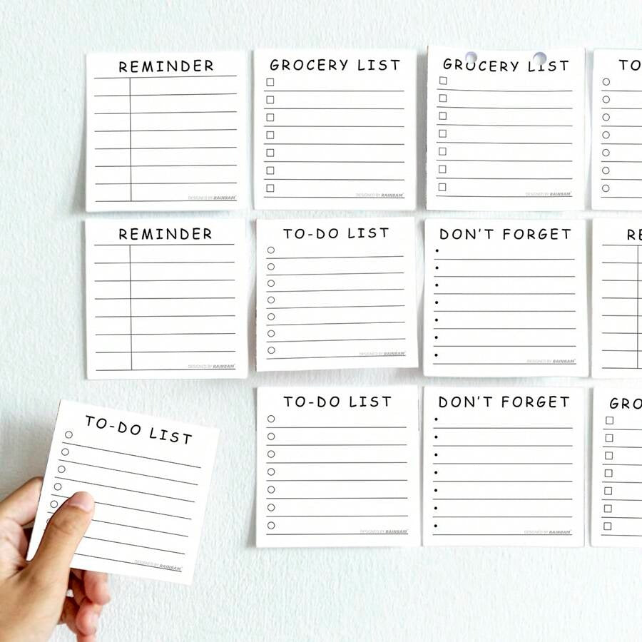 Note per promemoria ed efficienza del tempo, blocchetto adesivo 3x3 pollici, 50 fogli per blocchetto, materiale per ufficio, scuola e casa, idea regalo per insegnanti