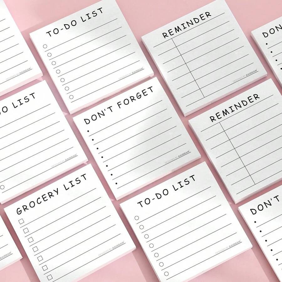 Note per promemoria ed efficienza del tempo, blocchetto adesivo 3x3 pollici, 50 fogli per blocchetto, materiale per ufficio, scuola e casa, idea regalo per insegnanti