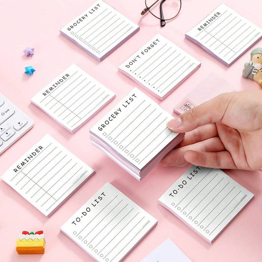 Note per promemoria ed efficienza del tempo, blocchetto adesivo 3x3 pollici, 50 fogli per blocchetto, materiale per ufficio, scuola e casa, idea regalo per insegnanti