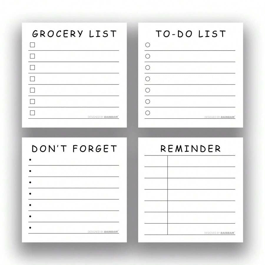 Note per promemoria ed efficienza del tempo, blocchetto adesivo 3x3 pollici, 50 fogli per blocchetto, materiale per ufficio, scuola e casa, idea regalo per insegnanti