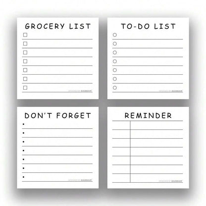 Note per promemoria ed efficienza del tempo, blocchetto adesivo 3x3 pollici, 50 fogli per blocchetto, materiale per ufficio, scuola e casa, idea regalo per insegnanti