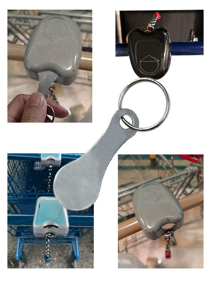Portachiavi in acciaio inossidabile comodo per il token del carrello della spesa nei supermercati