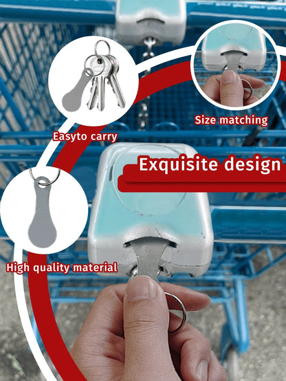 Portachiavi in acciaio inossidabile comodo per il token del carrello della spesa nei supermercati