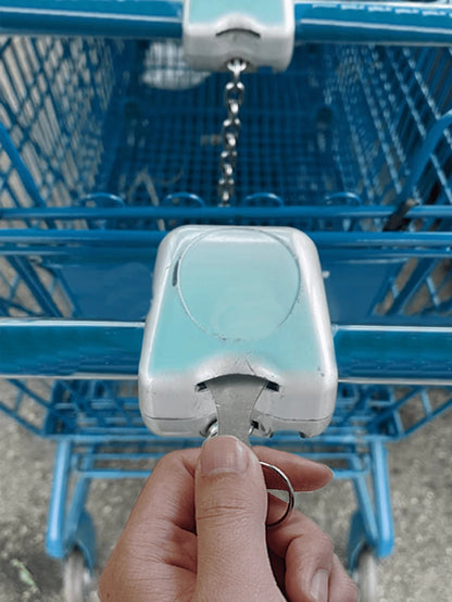 Portachiavi in acciaio inossidabile comodo per il token del carrello della spesa nei supermercati