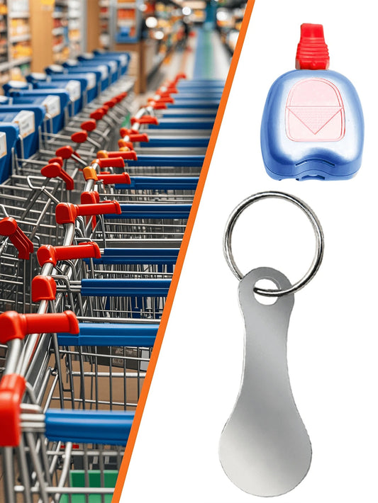 Portachiavi in acciaio inossidabile comodo per il token del carrello della spesa nei supermercati
