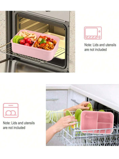 Set Scatola Bento per adulti, contenitori per uomini e donne con 3 scomparti, contenitore per cibo con posate, barattolo per salse, pirottini per muffin, per microonde e lavastoviglie, marrone