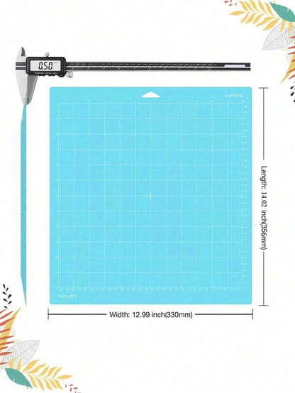 Set premium di 4 tappetini da taglio incisione di 12x12 pollici con 4 viscosità - Tappetini ad alta precisione antiscivolo per incisione laser, taglio vinile e artigianato, con superficie autorigenerante per proteggere i piani di lavoro