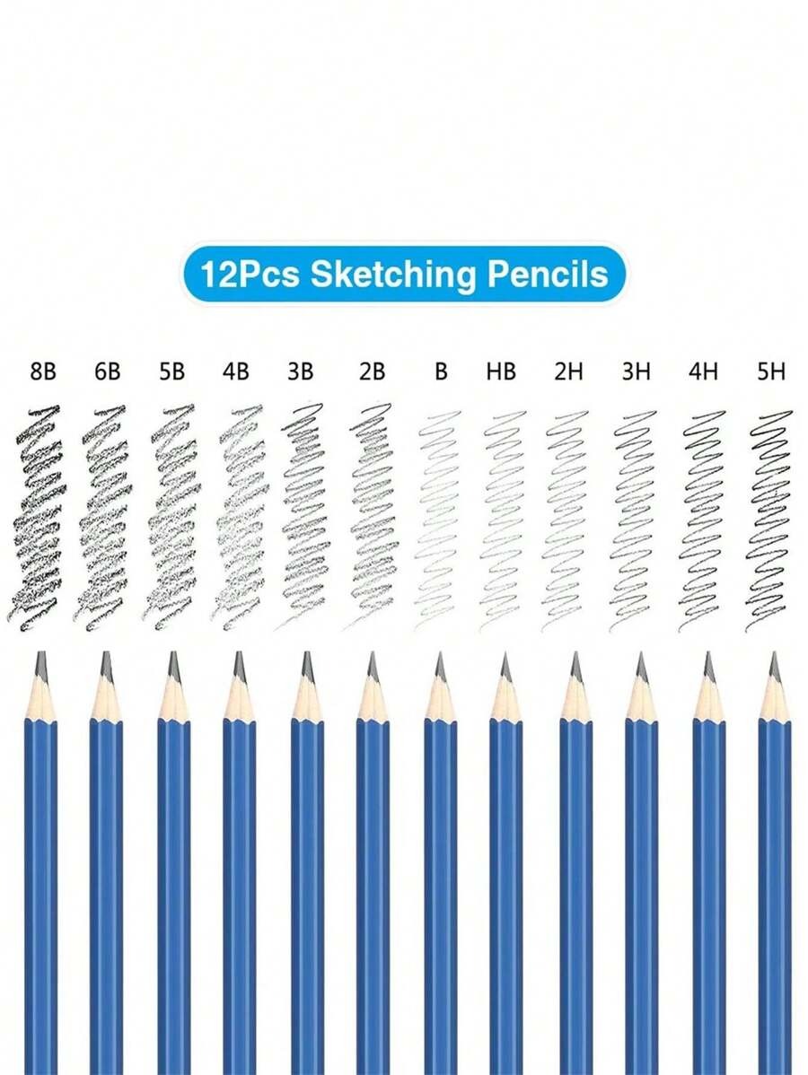 Set di matite per schizzi e disegno per artisti, articoli per il ritorno a scuola, forniture scolastiche