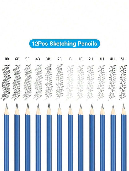 Set di matite per schizzi e disegno per artisti, articoli per il ritorno a scuola, forniture scolastiche