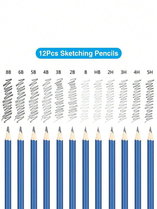 Set di matite per schizzi e disegno per artisti, articoli per il ritorno a scuola, forniture scolastiche