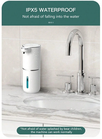 1 pezzo Dispenser automatico di sapone liquido ricaricabile da parete da 380ml con sensore per il bagno, decorazione per la casa, decorazione autunnale, ritorno a scuola