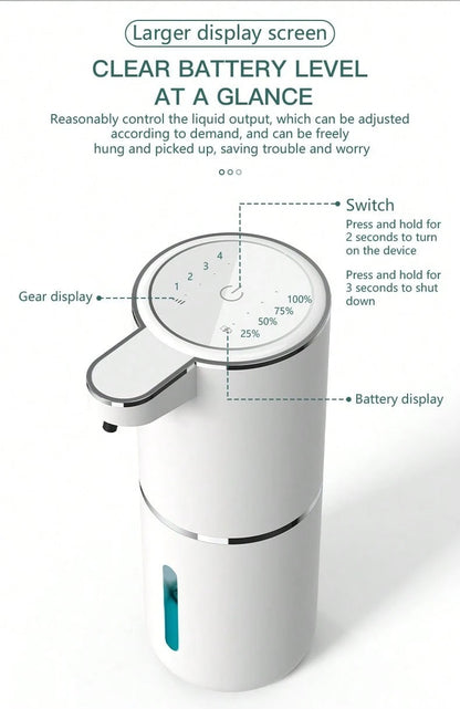1 pezzo Dispenser automatico di sapone liquido ricaricabile da parete da 380ml con sensore per il bagno, decorazione per la casa, decorazione autunnale, ritorno a scuola