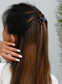 4/1 pezzo Fermagli per capelli quadrati neri per donne, adatti per uso quotidiano, doccia, acconciatura a chignon, feste casual, pendolarismo, vacanze, accessorio di moda minimalista