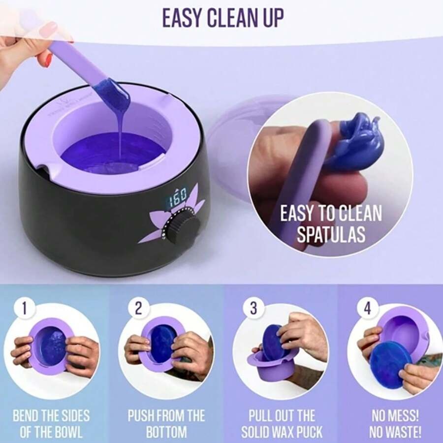 1 pezzo Ciotola di fusione della cera in silicone, ciotola interna del riscaldatore di cera resistente al calore (viola)