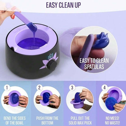 1 pezzo Ciotola di fusione della cera in silicone, ciotola interna del riscaldatore di cera resistente al calore (viola)