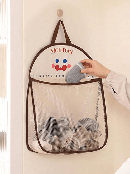 1 pezzo Borsa a rete appesa, organizer per il bucato in poliestere traspirante e lavabile, sacchetto di smistamento per biancheria intima e calze da appendere alla parete