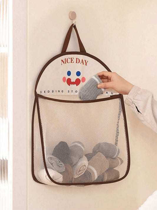 1 pezzo Borsa a rete appesa, organizer per il bucato in poliestere traspirante e lavabile, sacchetto di smistamento per biancheria intima e calze da appendere alla parete