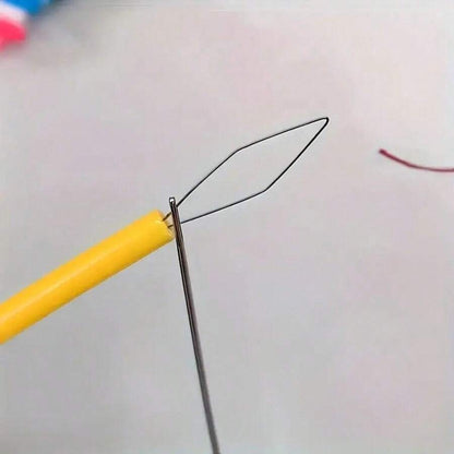 5/10 pezzi Infilafili di plastica colorati - Set di infilafili cilindrici, accessori per cucito fai-da-te, strumento per infilare facilitato, aiuto per aghi da perle, dispositivo per aghi adatto agli anziani