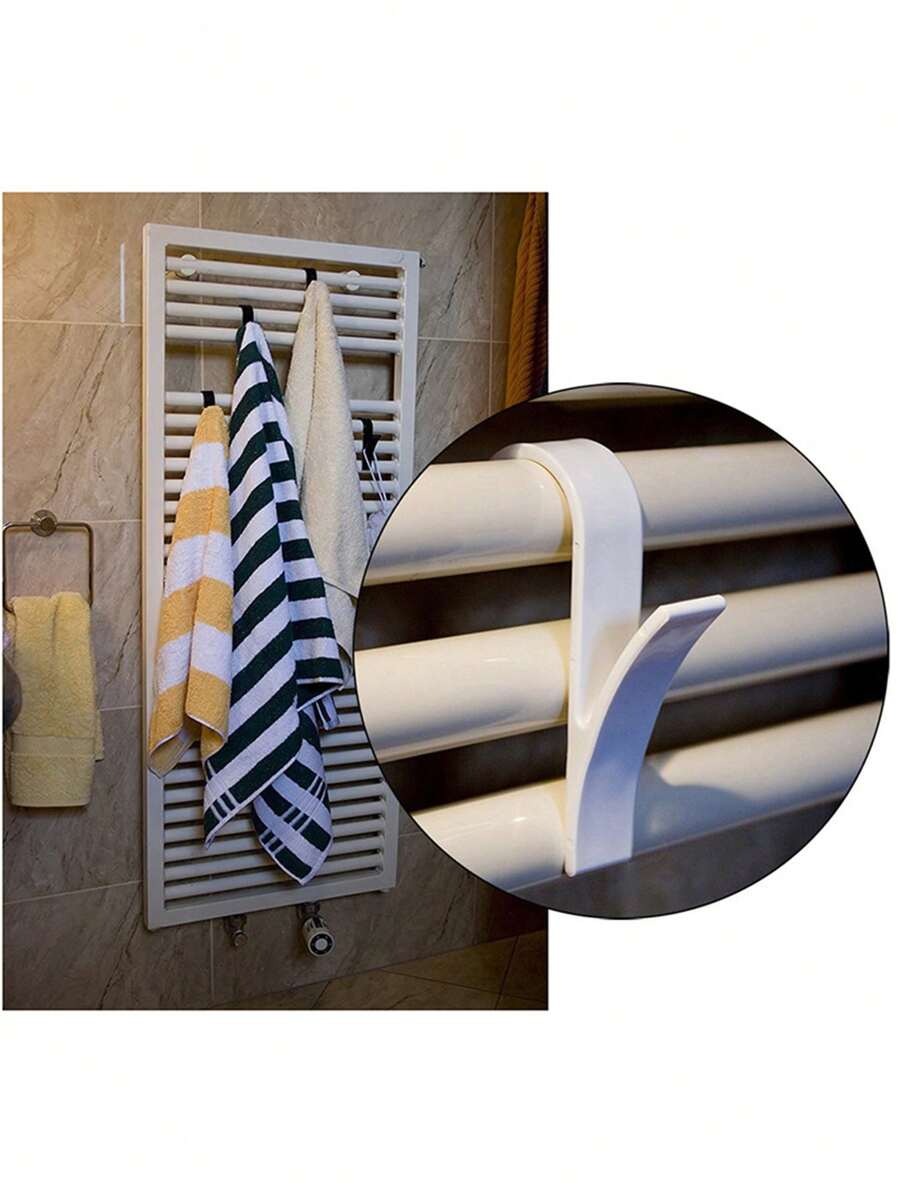 1 pezzo Gancio riscaldante per asciugamani, gancio per radiatore da bagno, gancio semplice, gancio appendiabiti per bagno e cucina, decorazione per il bagno di casa, organizer da bagno
