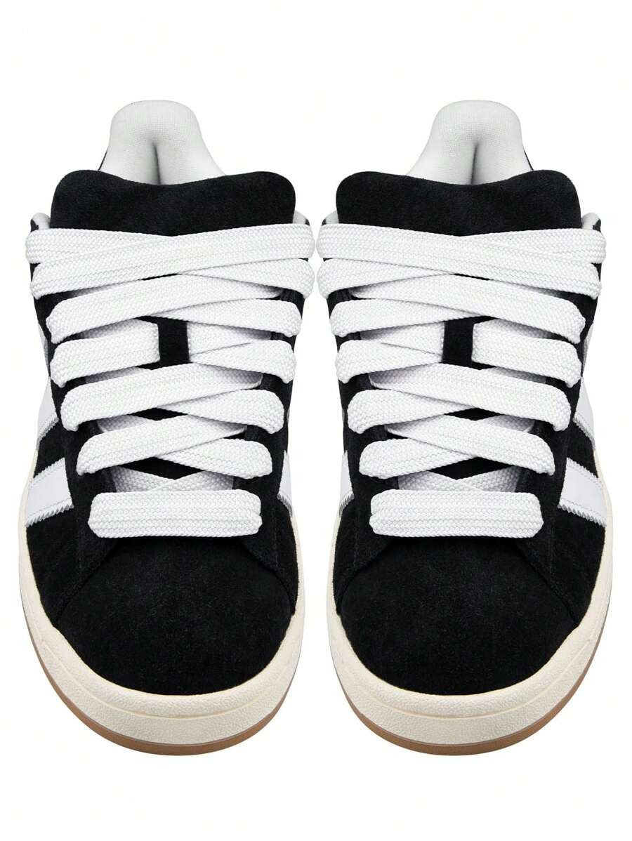 1 paio di lacci bianchi per scarpe, lacci per scarpe piatti spessi jumbo larghi 2 cm per campus, (120 cm/47,24 pollici) per scarpe da ginnastica, lacci per scarpe da uomo e da donna