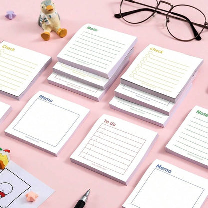 Note adesive per gestione del tempo e efficienza, 3"x3" - 50 fogli per blocchetto - Accessori da scrivania per scuola, ufficio e casa - Regalo ideale per insegnanti, donne e colleghi