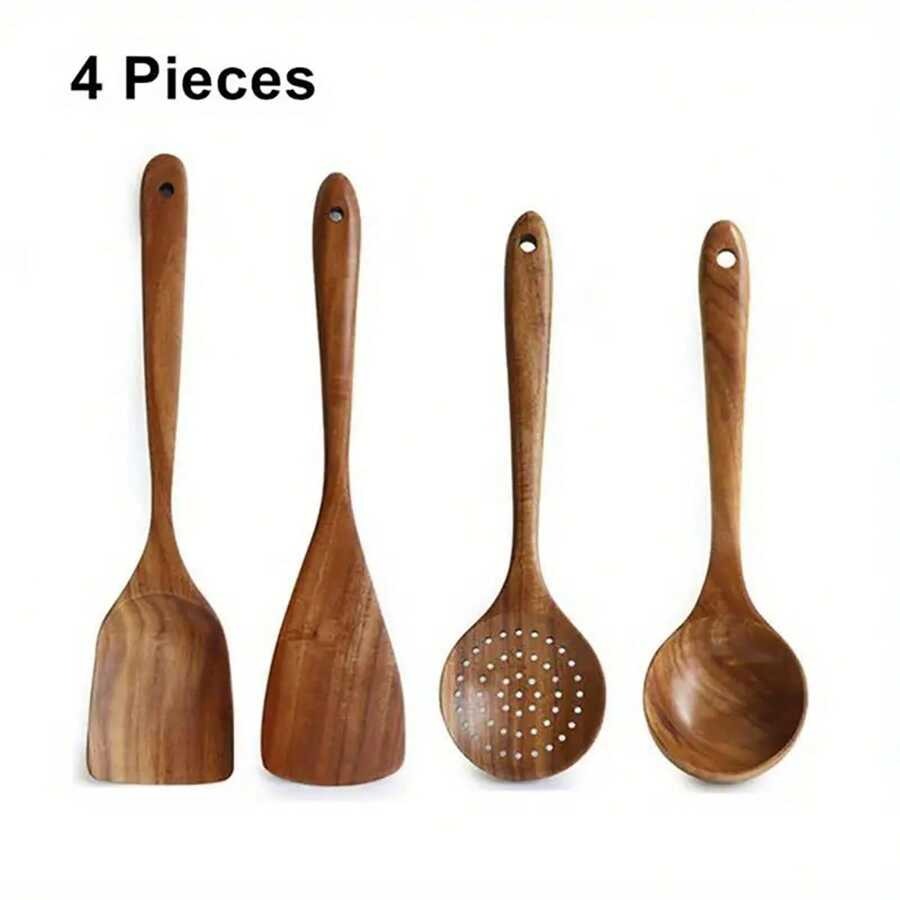 10 pezzi Cucchiai di legno, utensili da cucina in legno resistenti in una scatola, leggeri e resistenti al calore, forniture da cucina accessori da forno