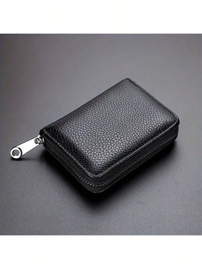 Porta carte , con cerniera neutra, capacità 22 carte, utilizzabile per banca, carte di credito, debito, biglietti da visita e ID, ottimo per il ritorno a scuola e forniture scolastiche