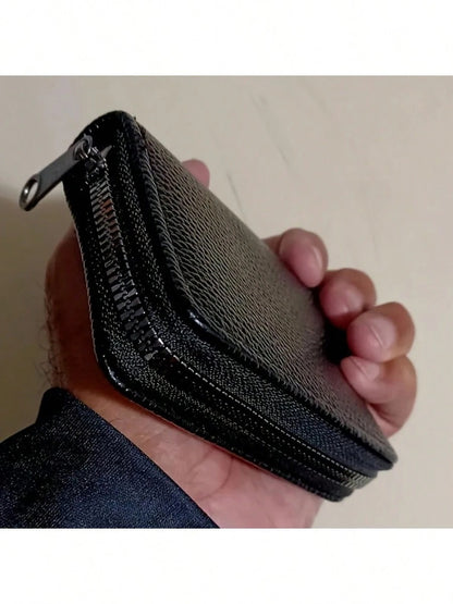 Porta carte , con cerniera neutra, capacità 22 carte, utilizzabile per banca, carte di credito, debito, biglietti da visita e ID, ottimo per il ritorno a scuola e forniture scolastiche