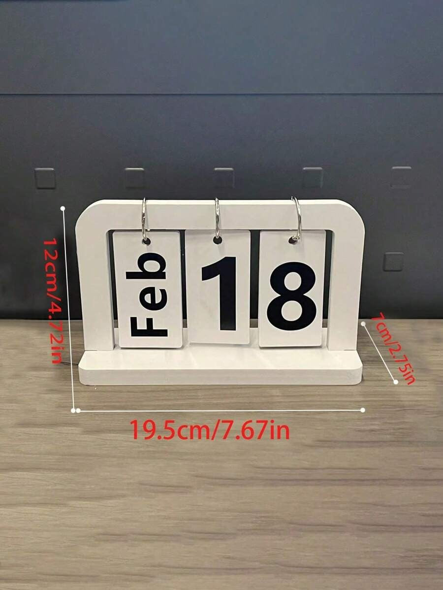Semplice calendario da scrivania in legno, accessorio fotografico per decorazione domestica, ufficio, camera da letto, articoli scolastici