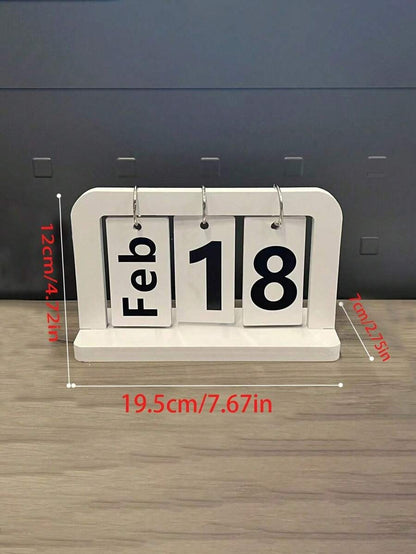 Semplice calendario da scrivania in legno, accessorio fotografico per decorazione domestica, ufficio, camera da letto, articoli scolastici