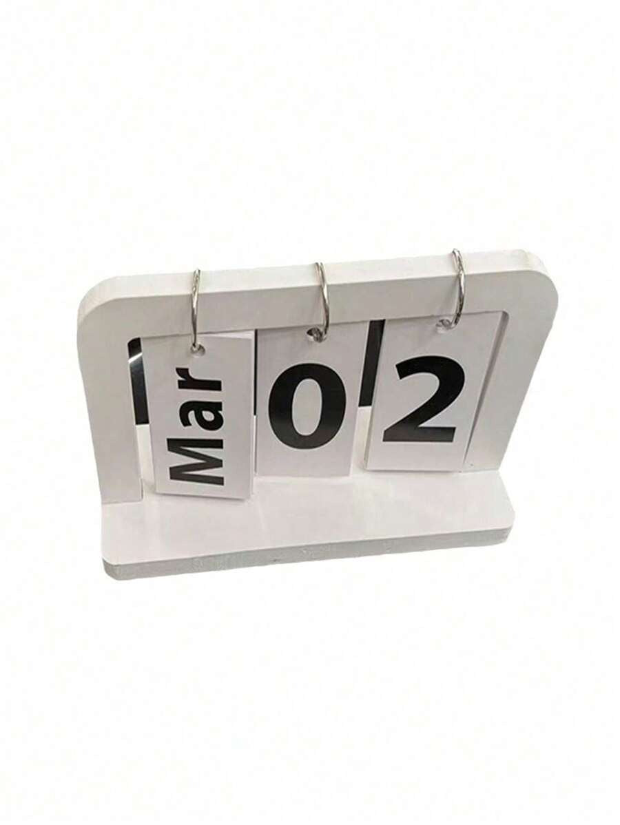 Semplice calendario da scrivania in legno, accessorio fotografico per decorazione domestica, ufficio, camera da letto, articoli scolastici