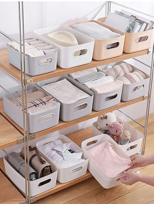 10 pezzi/5 pezzi Scatola portaoggetti multifunzione, custodia per cosmetici da tavolo con cassetti, organizer per cassetti in plastica trasparente combinata, versatile, scatola portaoggetti trasparente per il trucco, elegante scatola portaoggetti