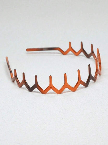 2 pezzi Cerchietto in stile semplice e alla moda con denti ondulati e antiscivolo, elegante, adatto per trucco, lavaggio e uso quotidiano