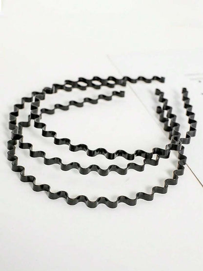 2 pezzi Cerchietto in stile semplice e alla moda con denti ondulati e antiscivolo, elegante, adatto per trucco, lavaggio e uso quotidiano
