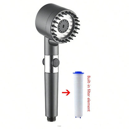 Soffione doccia portatile, flusso d'acqua ad alta pressione e modalità di spruzzo multiple, soffione doccia con filtro, pulizia potente per acqua dura, soffione doccia con interruttore ON/OFF