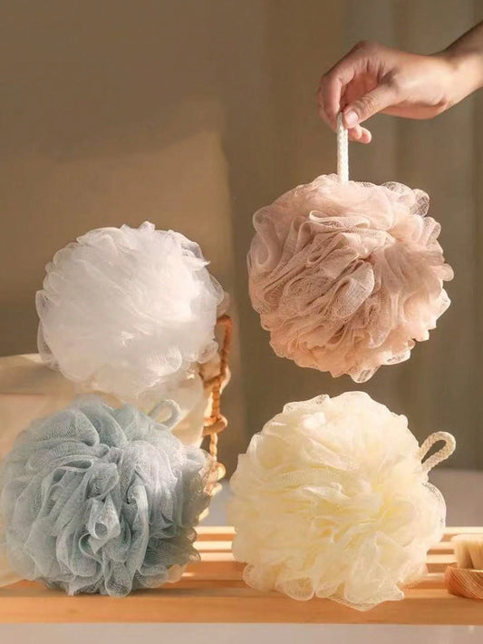 10 pezzi Super Esfoliante Spugne Loofah - Spugna da Bagno Palla Pouf Spazzola a Rete per Spa Domestica - Ricca Schiuma Scrub Viso e Corpo