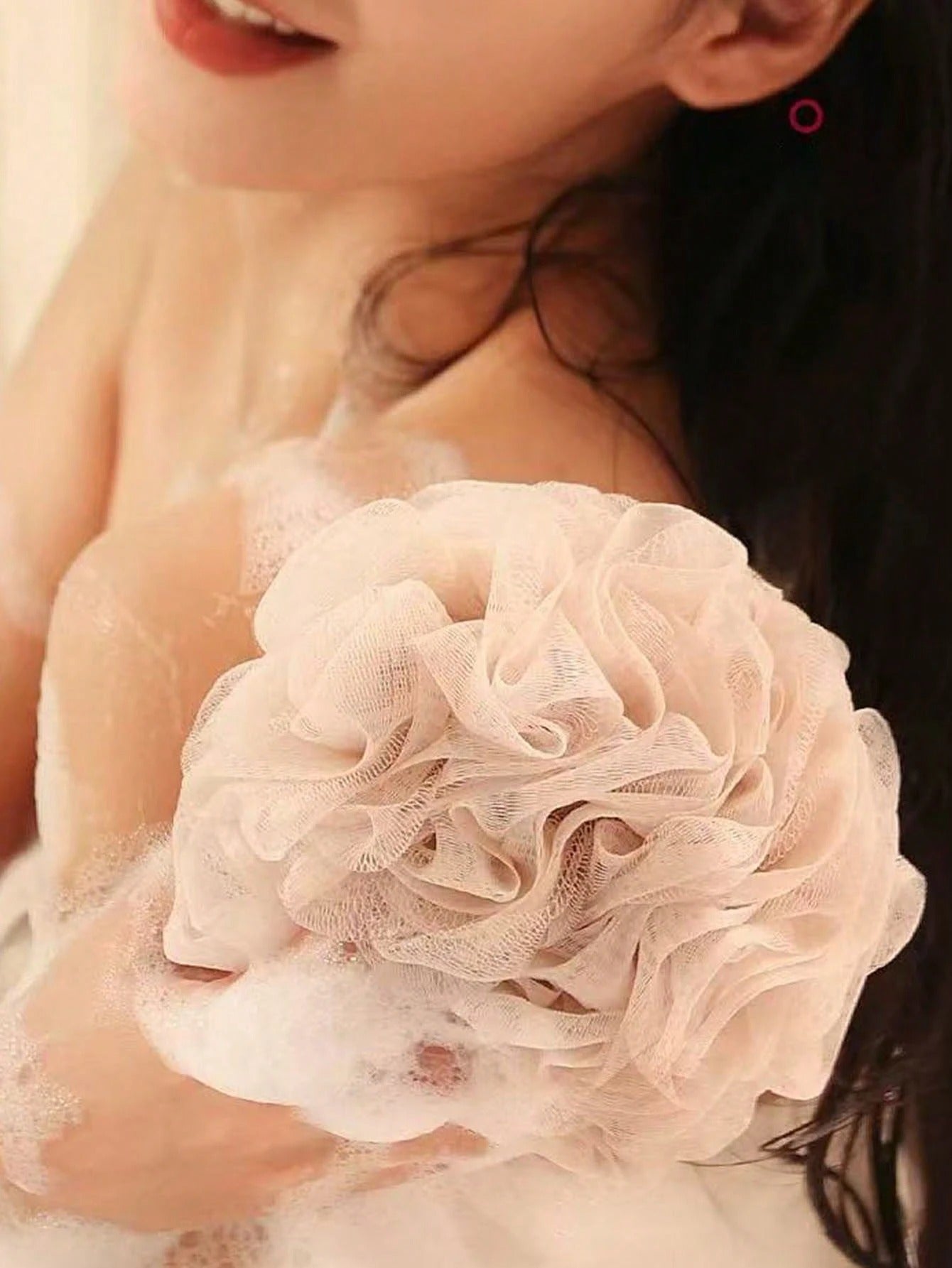 10 pezzi Super Esfoliante Spugne Loofah - Spugna da Bagno Palla Pouf Spazzola a Rete per Spa Domestica - Ricca Schiuma Scrub Viso e Corpo