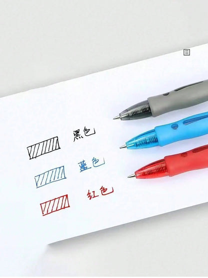 Set di penne a sfera a inchiostro gel retrattili, penne a sfera con inchiostro nero/rosso/blu, penne speciali per scrivere agli esami, design penne liner sottili per scuola