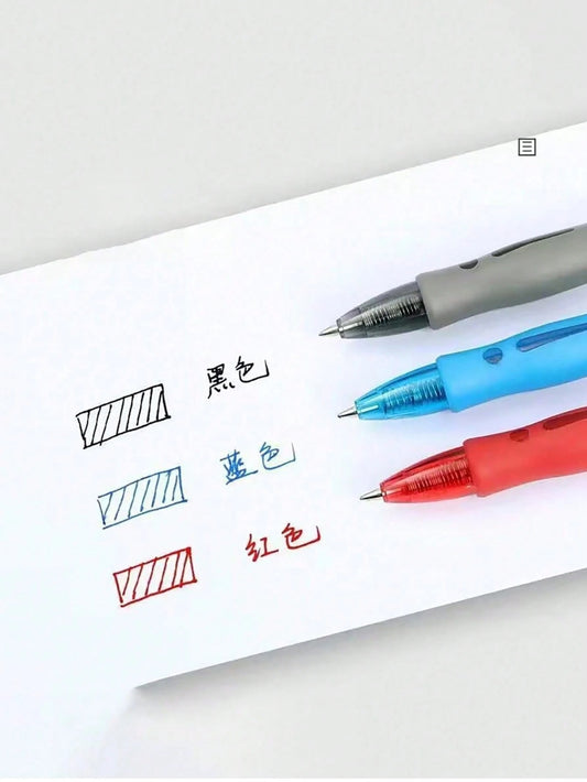 Set di penne a sfera a inchiostro gel retrattili, penne a sfera con inchiostro nero/rosso/blu, penne speciali per scrivere agli esami, design penne liner sottili per scuola