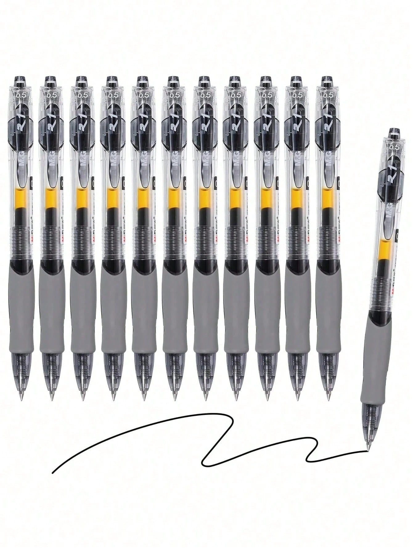 Set di penne a sfera a inchiostro gel retrattili, penne a sfera con inchiostro nero/rosso/blu, penne speciali per scrivere agli esami, design penne liner sottili per scuola