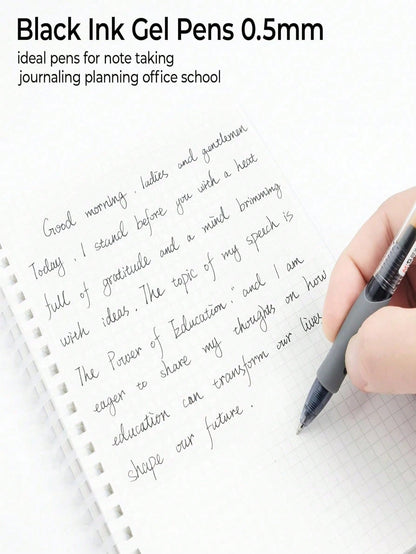 Set di penne a sfera a inchiostro gel retrattili, penne a sfera con inchiostro nero/rosso/blu, penne speciali per scrivere agli esami, design penne liner sottili per scuola