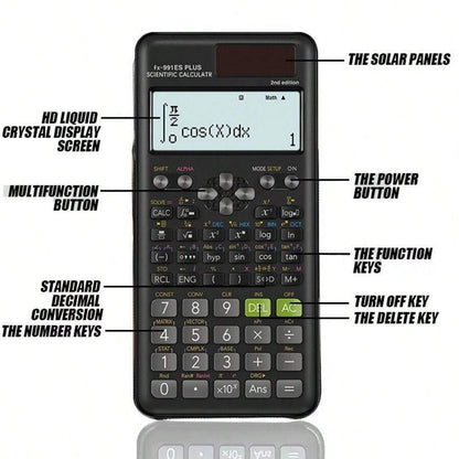 Calcolatrice multifunzionale FX-991 ES PLUS - 417 funzioni, progettata appositamente per gli esami degli studenti, confezione economica, forniture scolastiche, ritorno a scuola