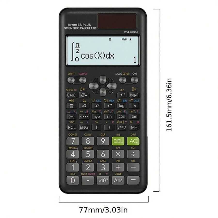 Calcolatrice multifunzionale FX-991 ES PLUS - 417 funzioni, progettata appositamente per gli esami degli studenti, confezione economica, forniture scolastiche, ritorno a scuola