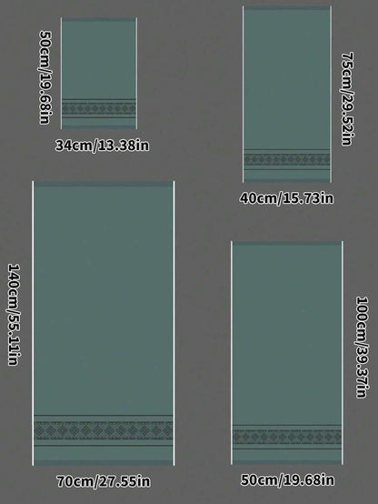 1 pezzo 100% Cotone Salvietta da bagno/Salvietta per il viso/Asciugamano da bagno con bordo in raso, assorbente e morbida, salvietta da ospite di stile elegante, decorazione bagno di alta qualità